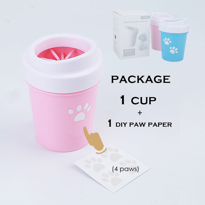 Dirty Paw Washer for Small Large Dogs, Paw Cleaner, Portable Pet Grooming Brush - inversacrawler