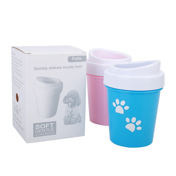 Dirty Paw Washer for Small Large Dogs, Paw Cleaner, Portable Pet Grooming Brush - inversacrawler