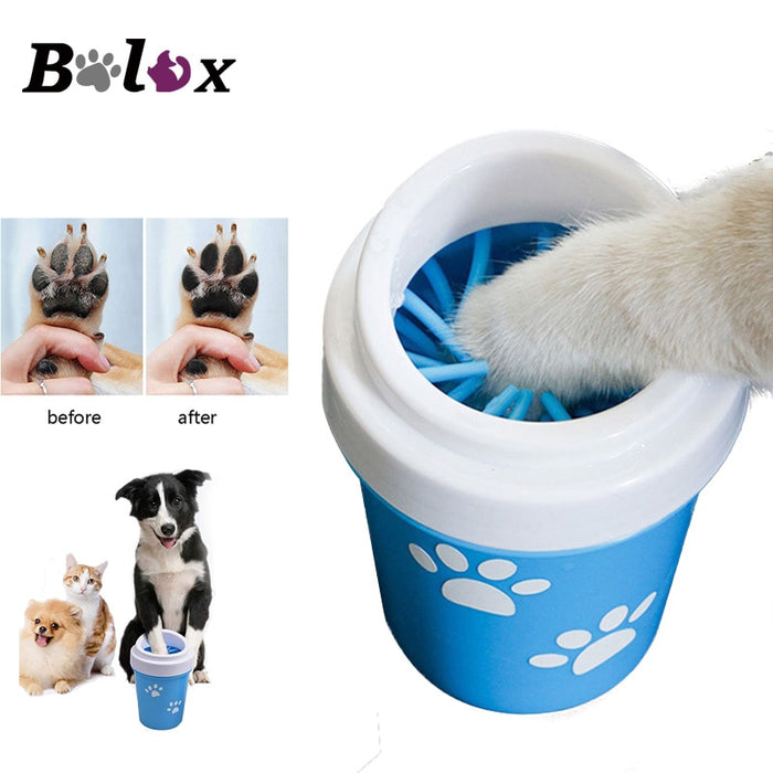 Dirty Paw Washer for Small Large Dogs, Paw Cleaner, Portable Pet Grooming Brush - inversacrawler