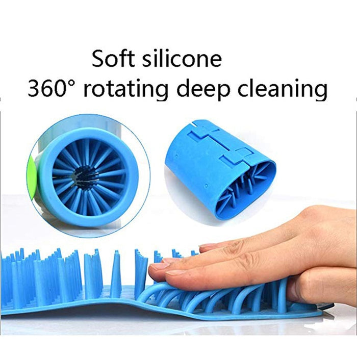 Dirty Paw Washer for Small Large Dogs, Paw Cleaner, Portable Pet Grooming Brush - inversacrawler